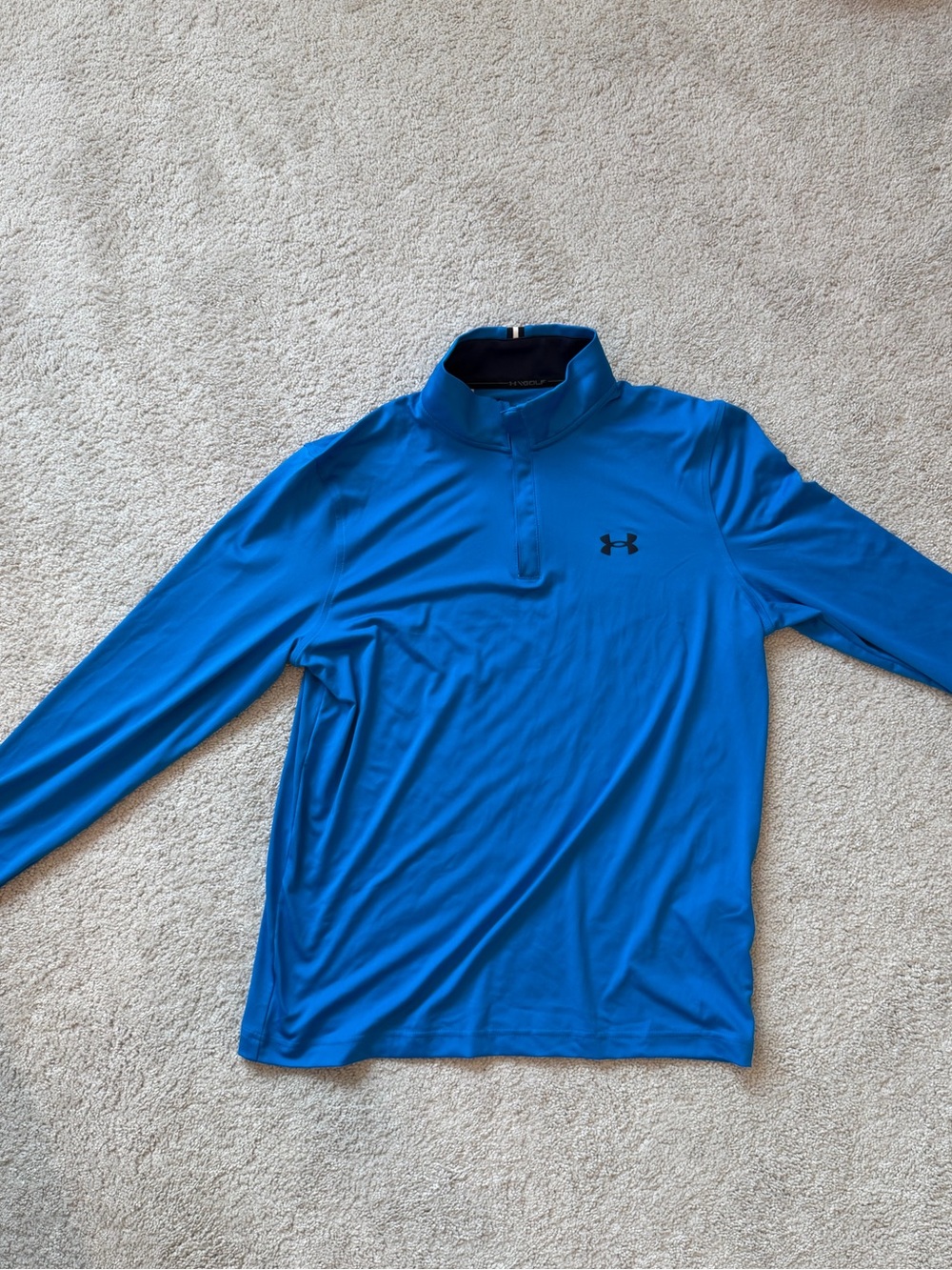 Under Armour Men’s Bright Blue Long-Sleeve 1/4 Zip Performance Top